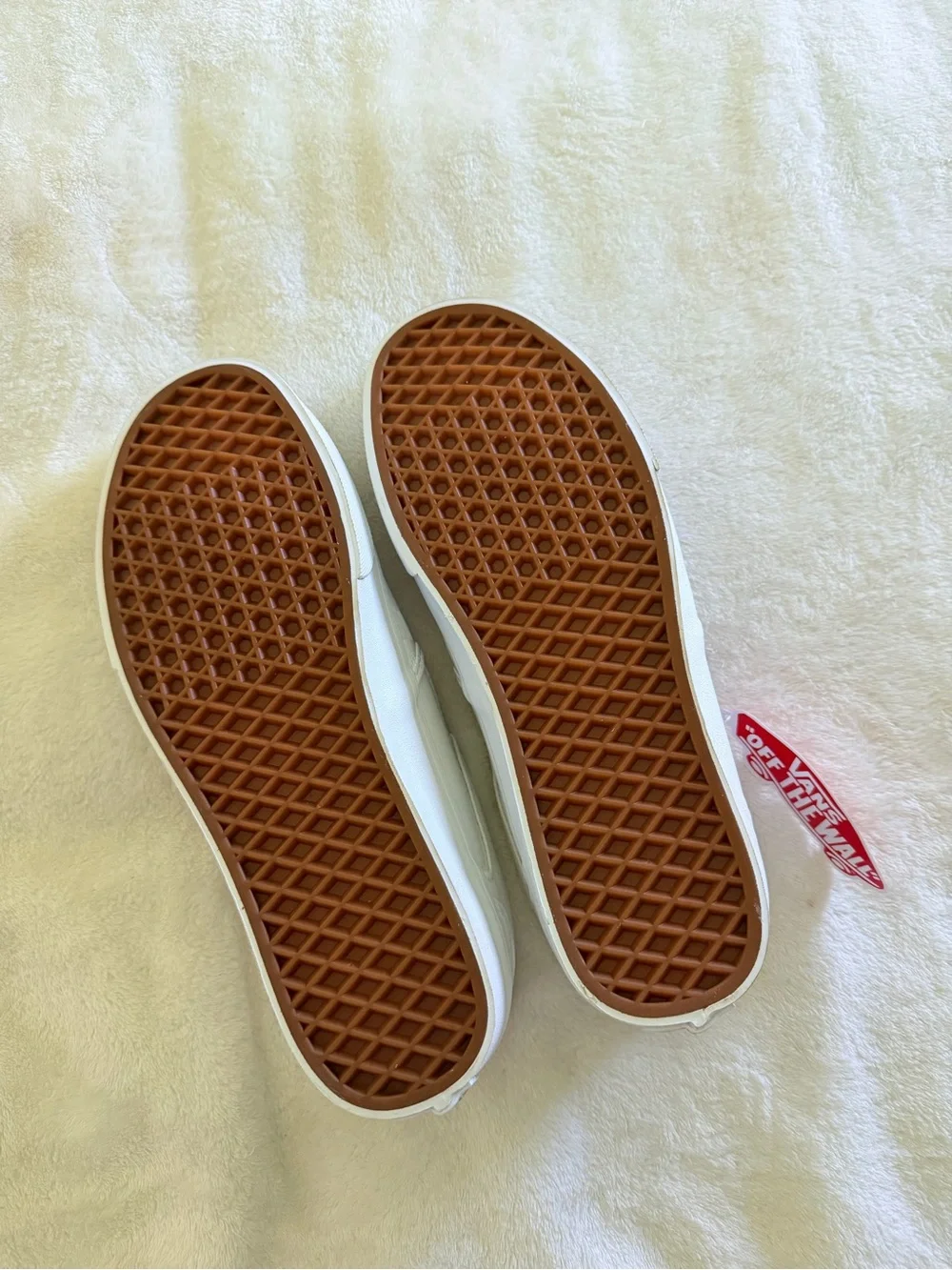 Vans White Checkerboard Classic Slip-On